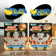 Metal Chicken and Turkey Turbo Trusser products shown in packaging