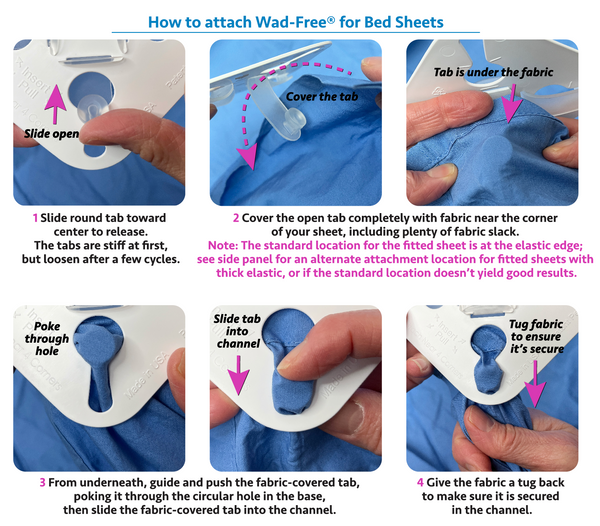 Wad-Free for Bed Sheets - As Seen on Shark Tank - Bed Sheet Detangler New