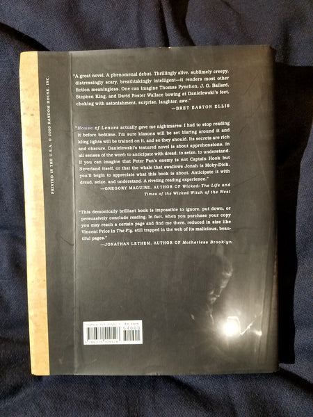 House of Leaves by Mark Z. Danielewski - uncorrected proof copy ...