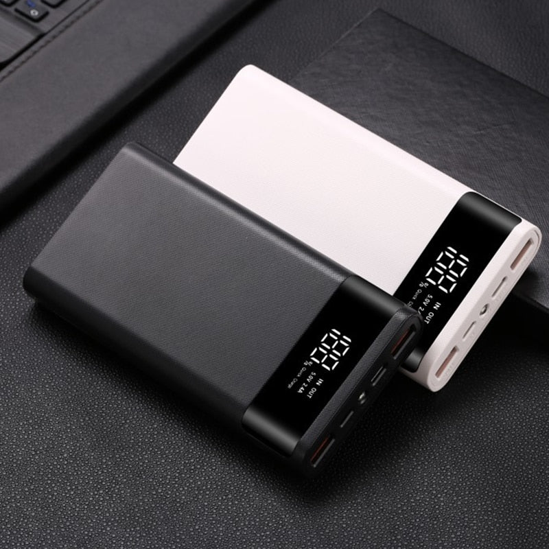 Portable Dual USB DIY Powerbank Case 6x18650 Battery LED Light Charging Digital Display Power Bank Shell Kit External Charger
