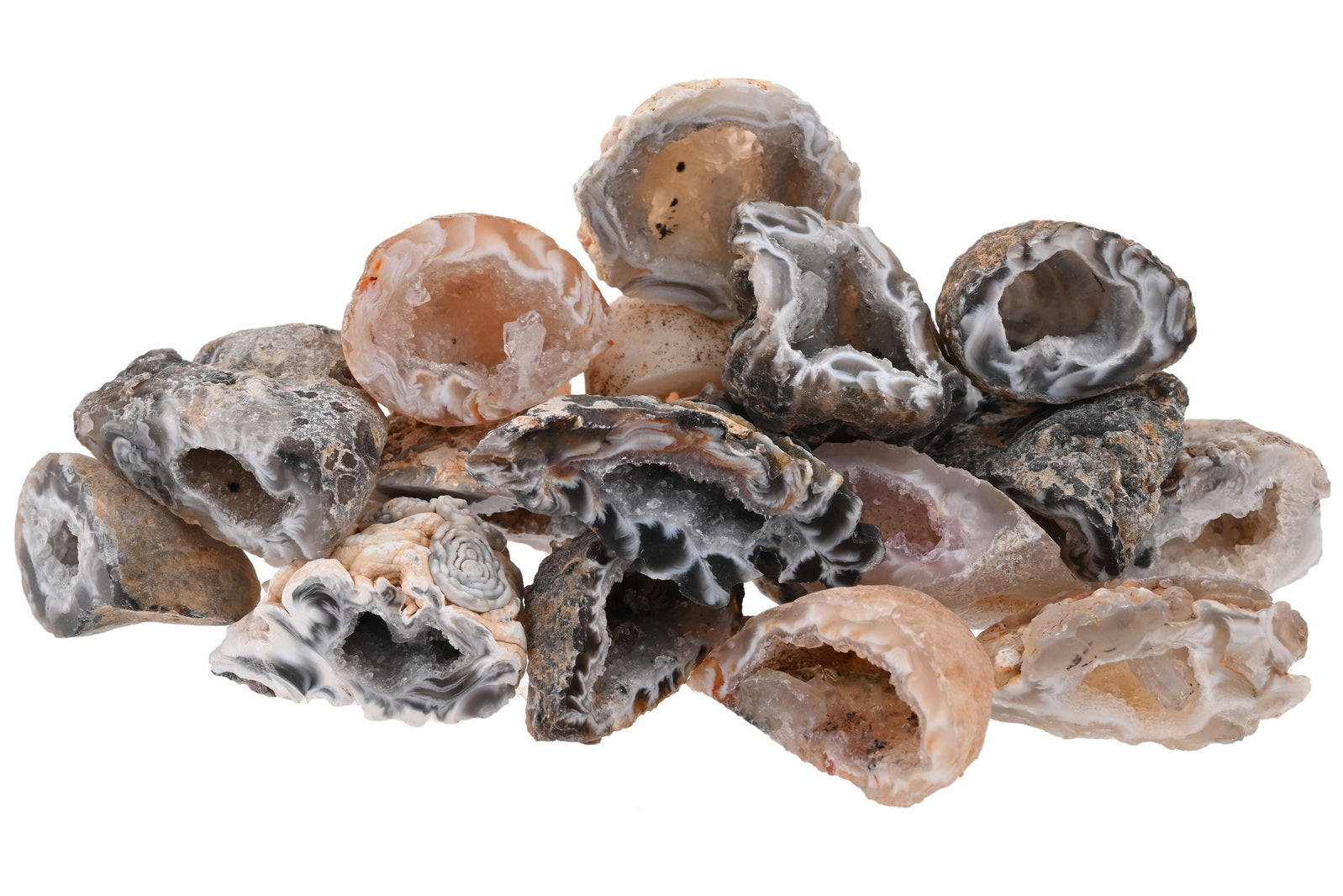 Druzy Agate Polished Geodes (Small) - 1/2 lb