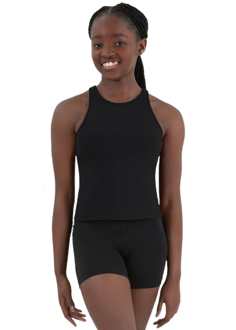 Microfiber Racerback Youth Tank Top (Black)