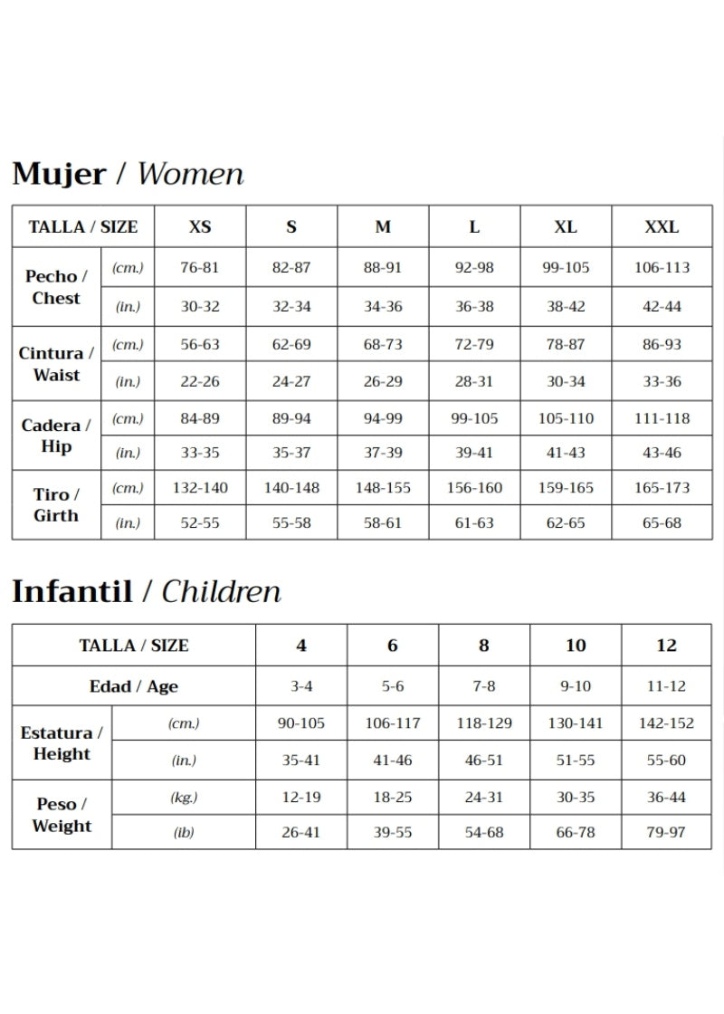 Intermezzo Women's Dance Apparel Size Chart