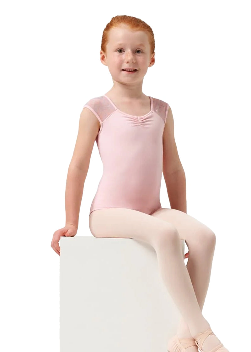 ON SALE Paisley Petite Youth Cap Sleeve Leotard (Pink)