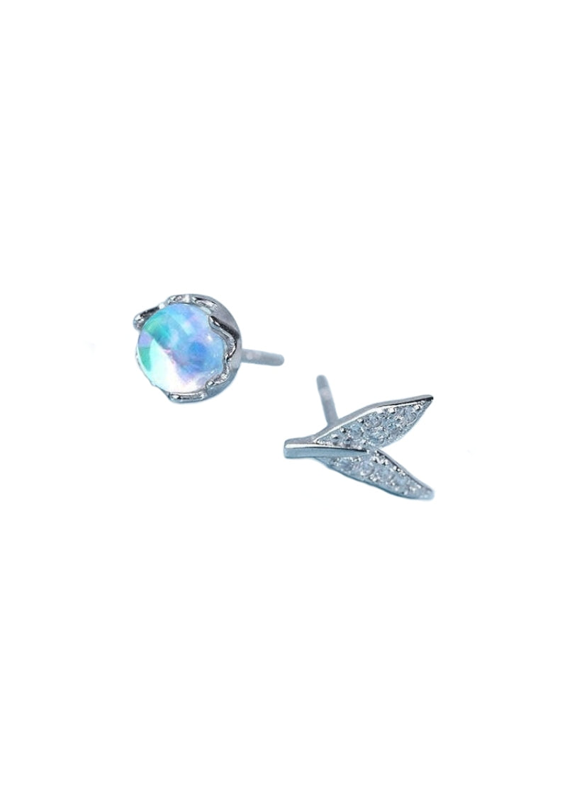 Mermaid Asymmetrical Stud Earrings