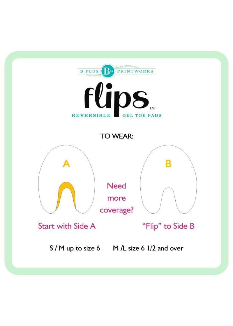 Flips Reversible Gel Toe Pads (Owl)