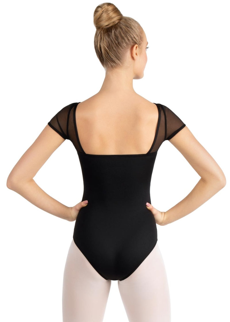 Studio Mesh Short Sleeve Leotard