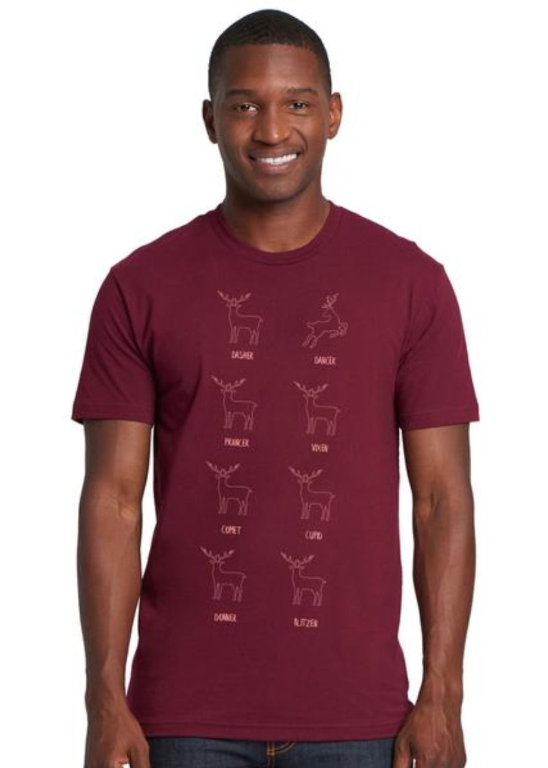 ON SALE Leaping Reindeer Unisex Tee