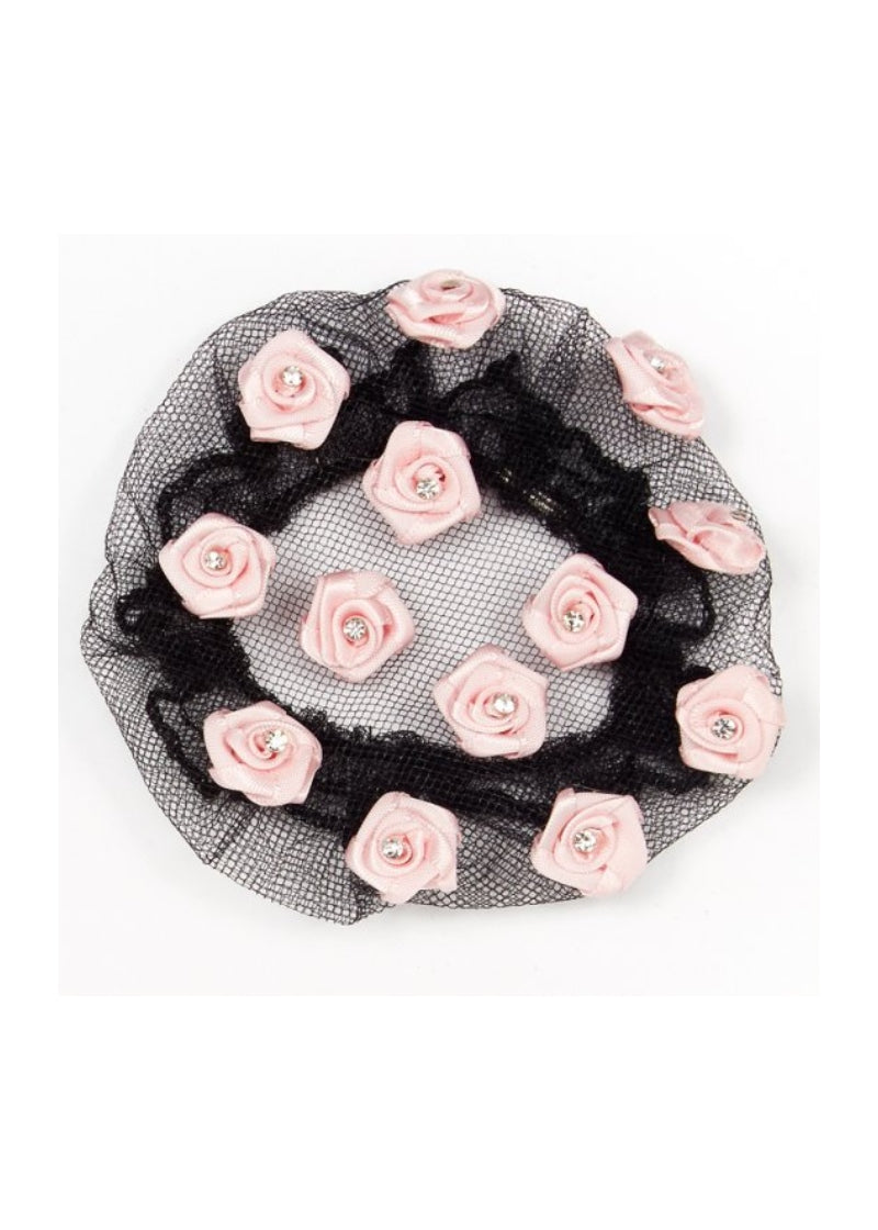 Satin/Rhinestone Rosette Bun Cover