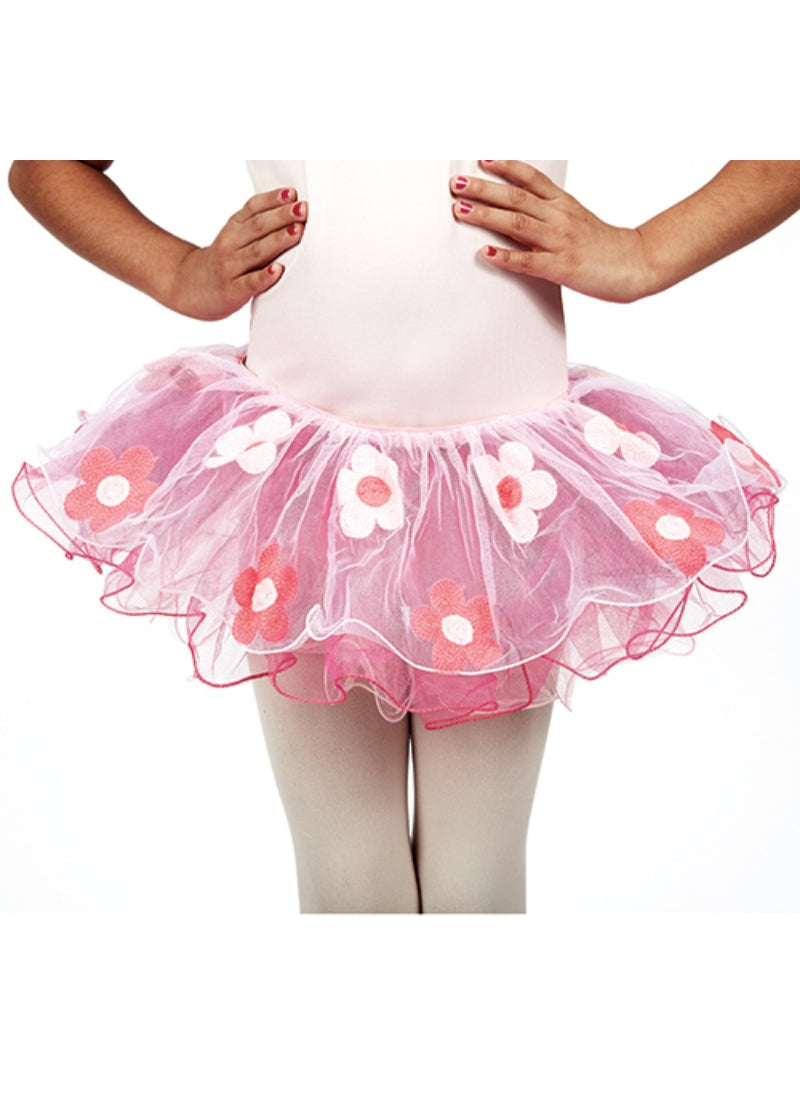 ON SALE Stitched Flower Youth 4-Layer Tutu