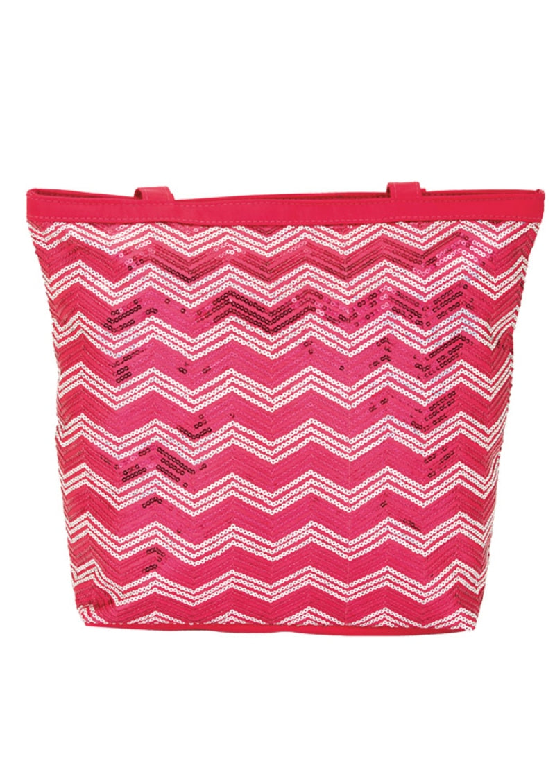 Chevron Sequin Tote Bag