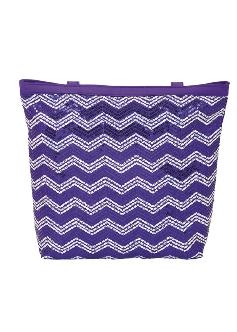 Chevron Sequin Tote Bag