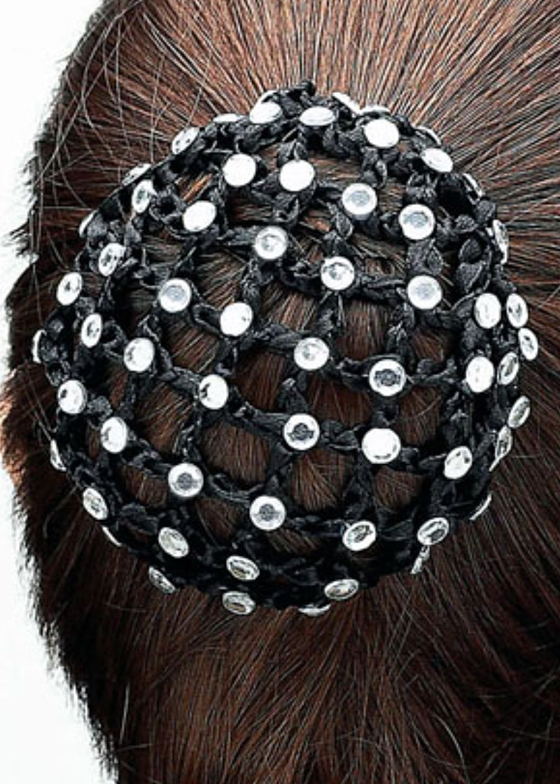 Satin Rhinestone Bun Cover