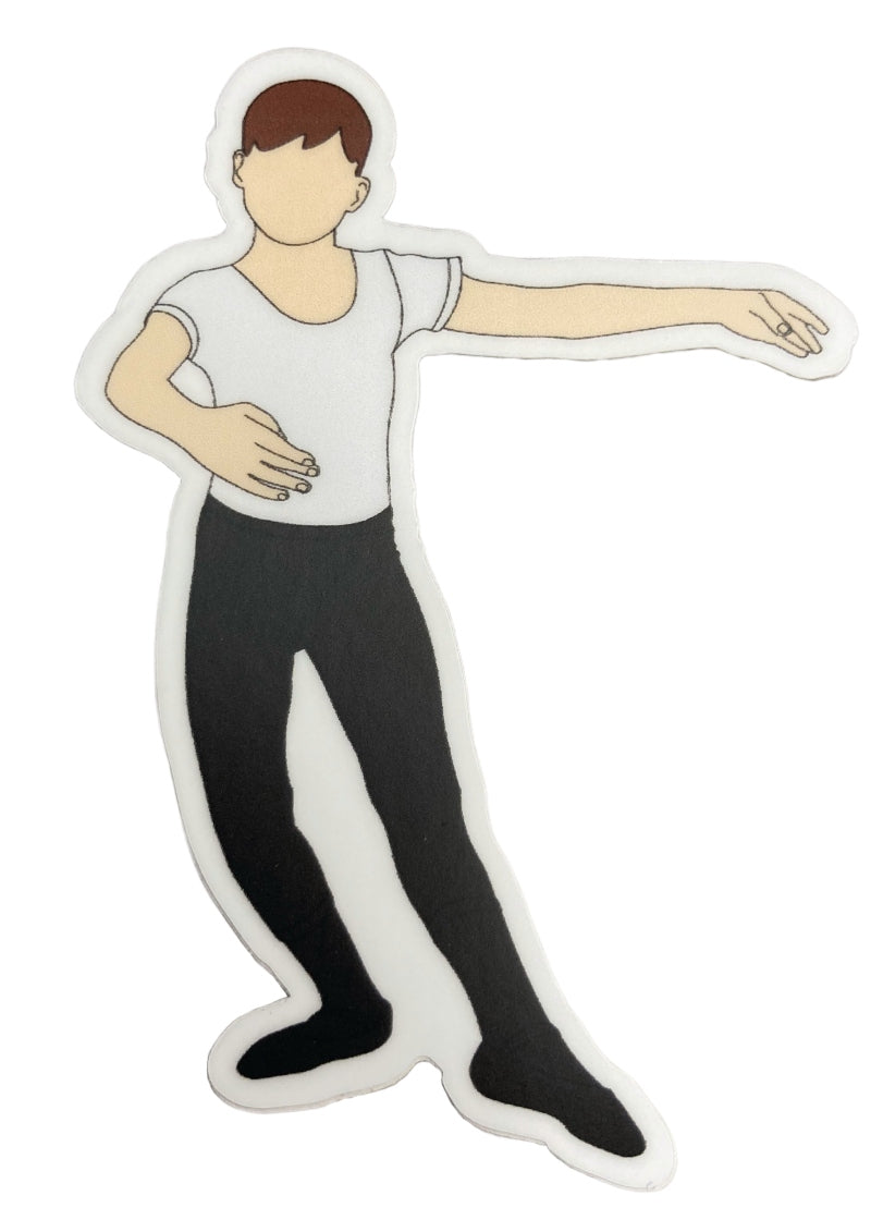 Male Ballet Dancer Vinyl Sticker