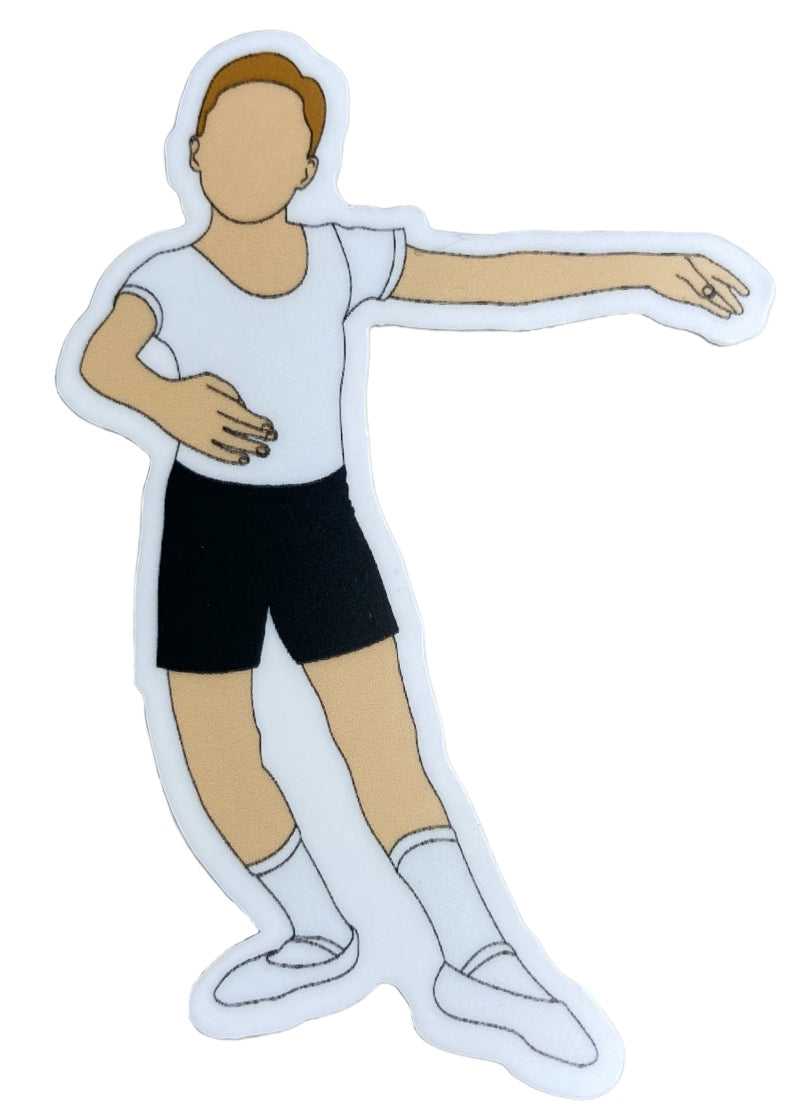 Male Ballet Dancer Vinyl Sticker