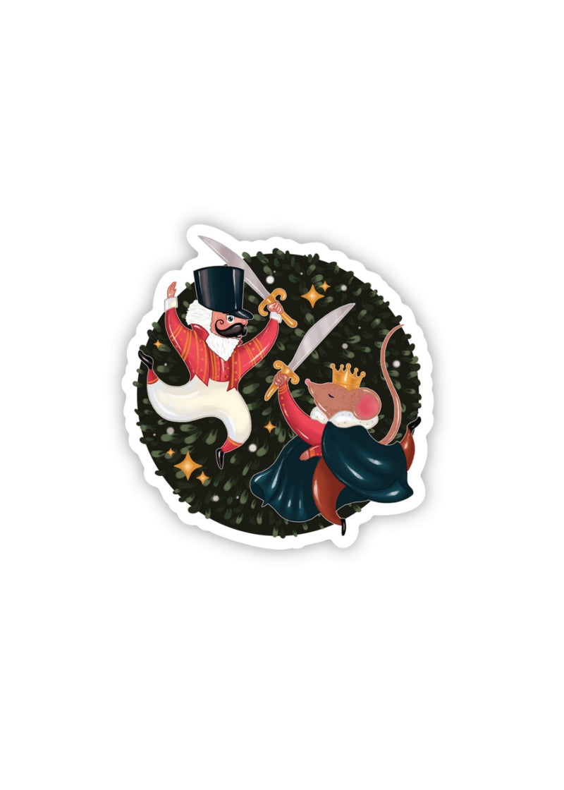 Nutcracker Battle Scene Circle Sticker