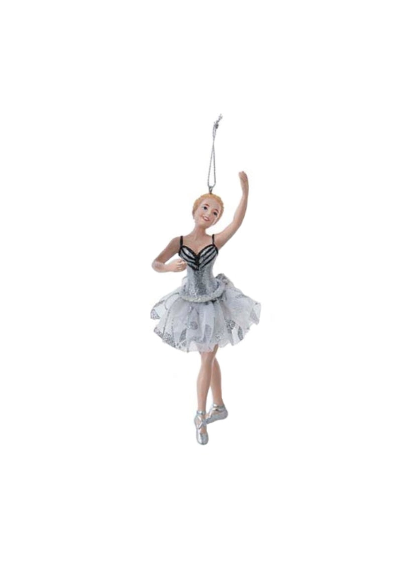 Black & Silver Ballerina Ornament (5.5