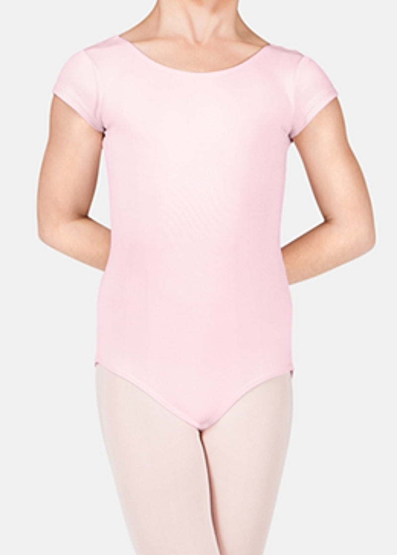 ON SALE Bow Back Youth Cap Sleeve Cotton Leotard