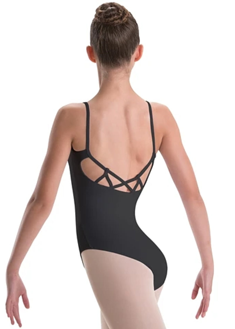 ON SALE Pinch Front Lattice Back Silkskyn Camisole Leotard