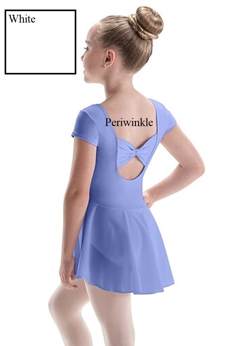 ON SALE Bow Back Cap Sleeve Youth Dance Dress