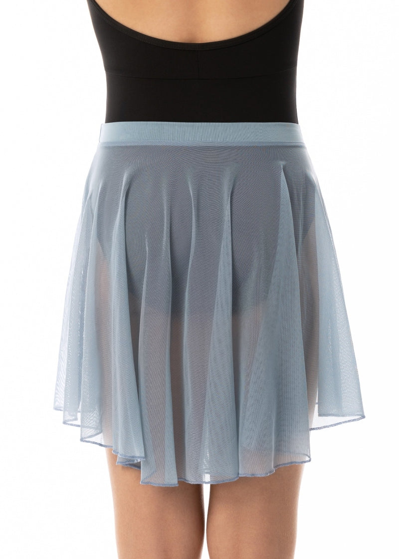 ON SALE Daphne Mesh High-Low Pull-On Skirt (Blue)