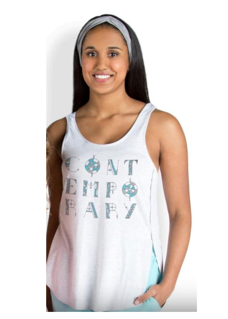 ON SALE Contemporary Petal Racerback Tank