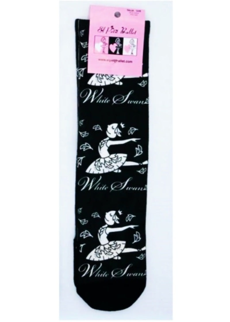 White Swan Calf-Length Socks