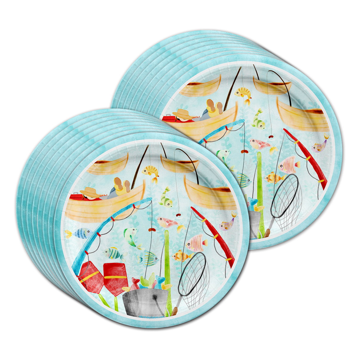 Pcs Gone Fishing Tableware,Fishing Birthday Party Decoration Little  Fisherman Gone Fishing Themed Disposable Tablecloth,Plates,Napkins Cups  Forks and Knives Supplies of Fishing Birthday Party : : Home