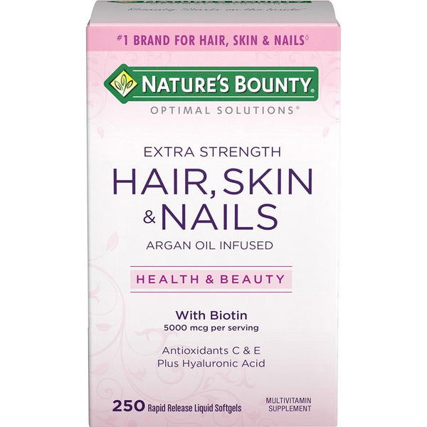 Hair,Skin and Nails Vitamins infused with biotin to help regrow thinning hair.