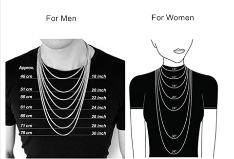 Necklace Length Guide | Necklace size charts, Necklace length guide,  Necklace guide