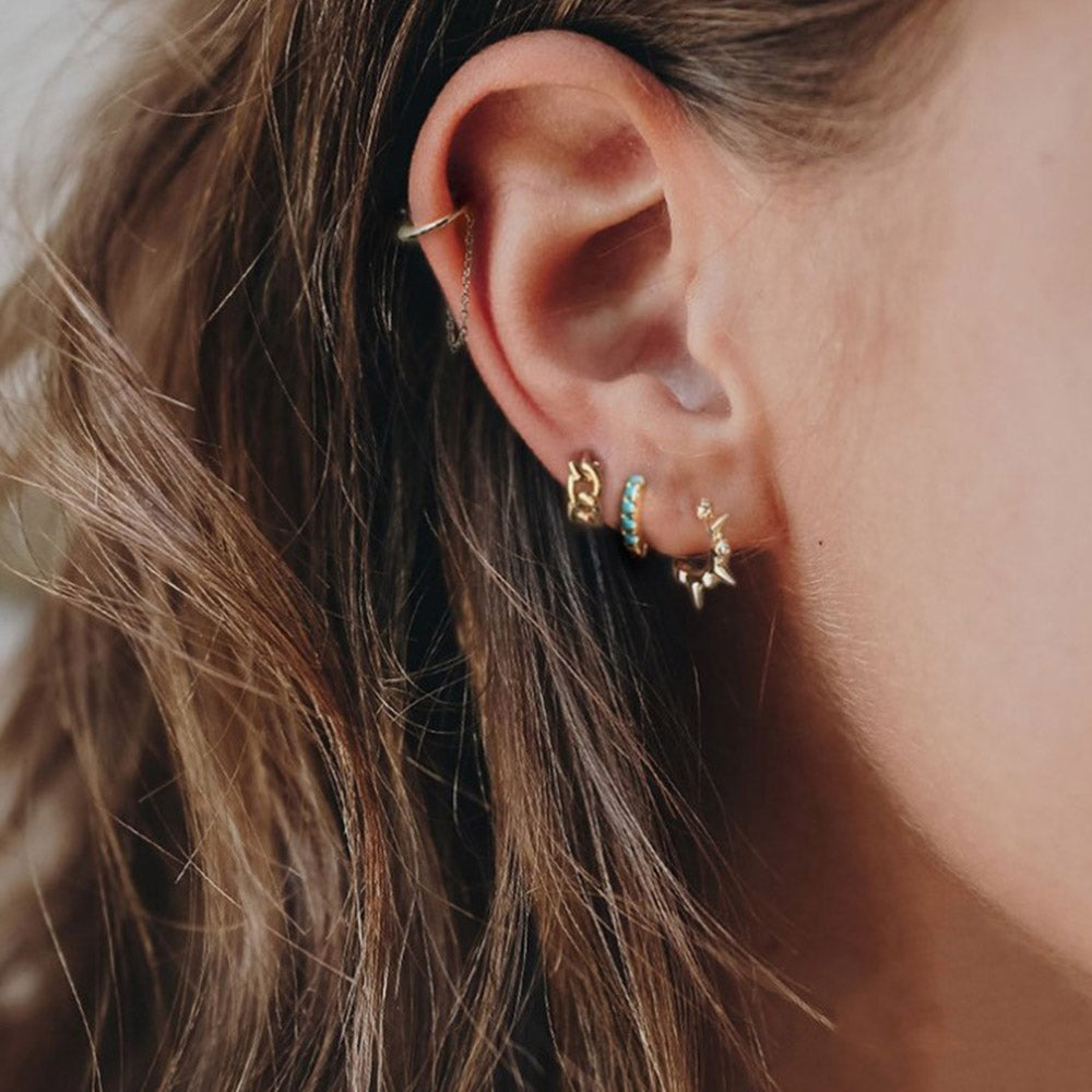 18k Gold Huggie Earrings