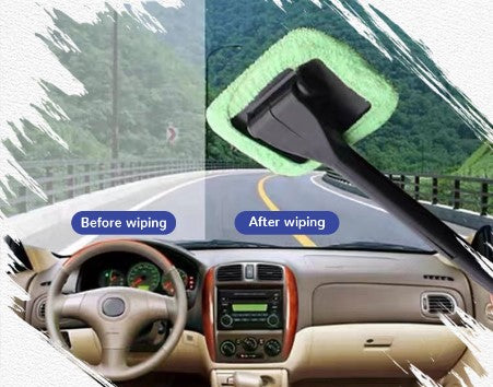 Extendable arm for easy windshield care