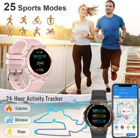 Women's smartwatch with heart rate monitor