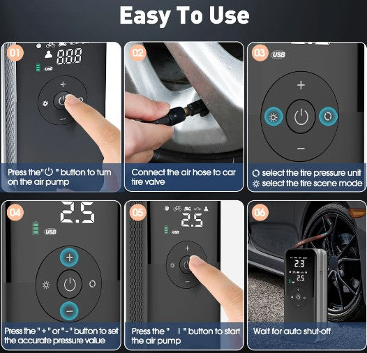 Portable tyre inflator