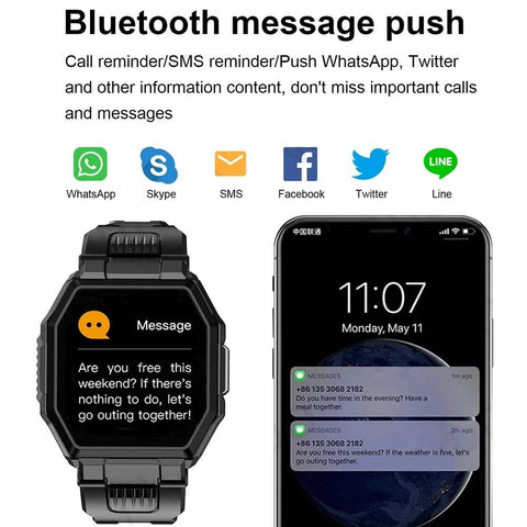 Sports smartwatch with touchscreen