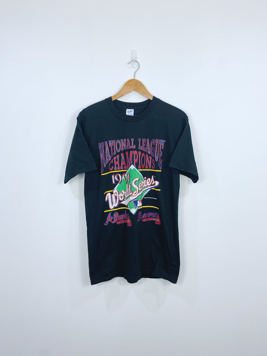 1991 Vintage World Series Atlanta Braves Single Stitch T-Shirt