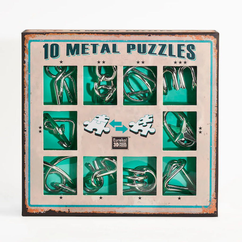 10 Metal Puzzles Set - Verde