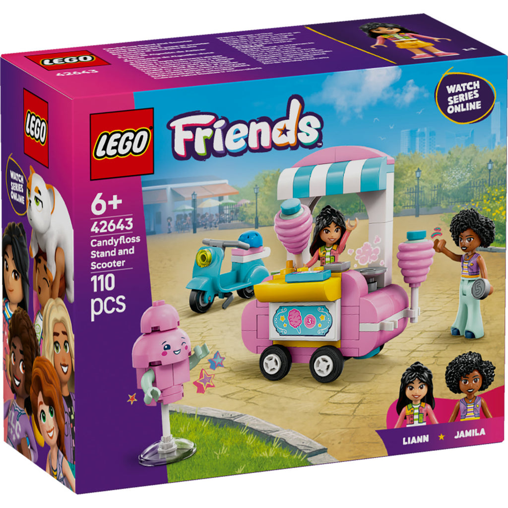 LEGO Friends -  Taraba cu vata de zahar si scuter 42643, 110 piese