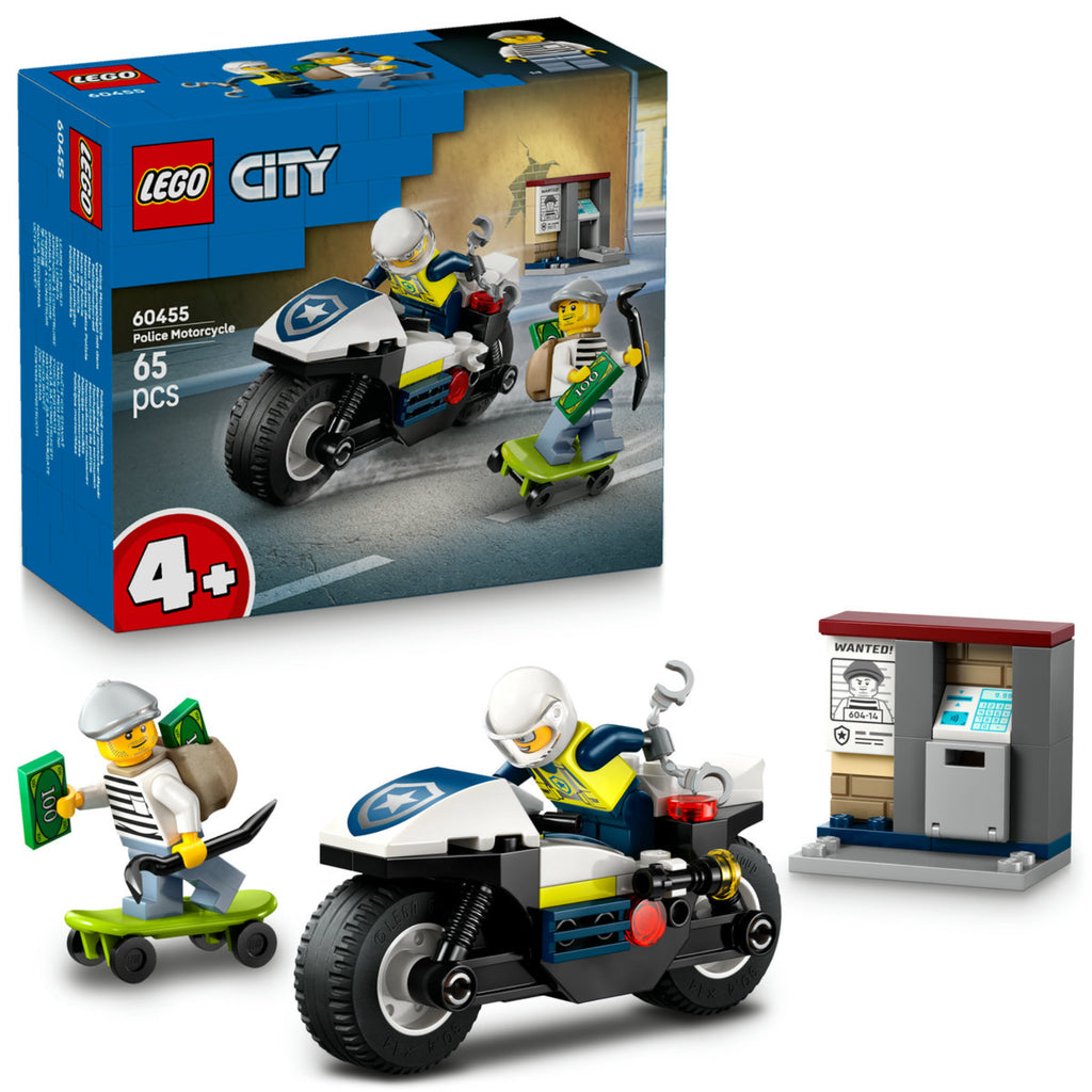 Lego City: Urmărire cu motocicleta de poliţie 60455, 65 piese - 1 | YEO