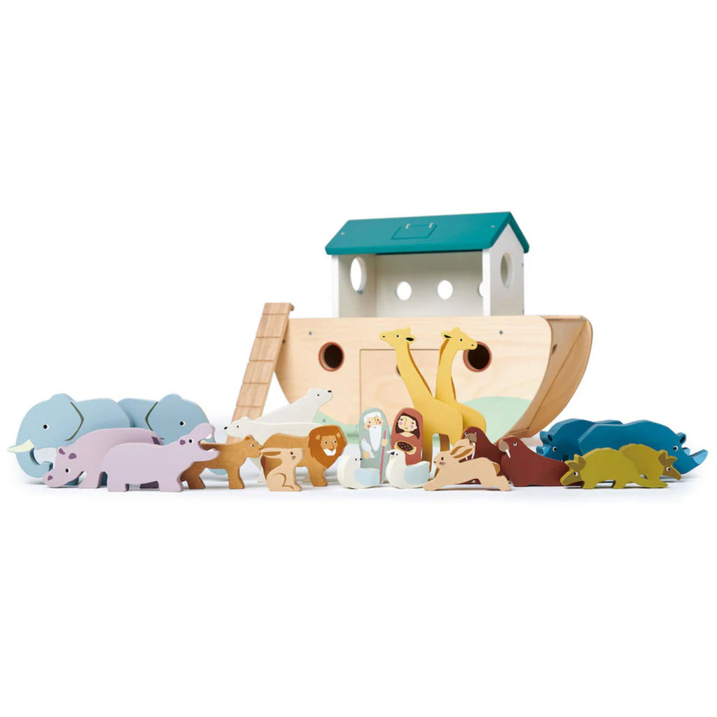 Arca lui Noe: Sortator de forme animale, din lemn premium, 25 de piese Tender Leaf Toys - 2 | YEO