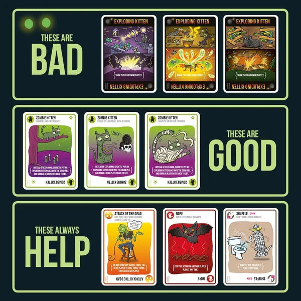 Exploding Kittens: Zombie Kittens joc de societate în limba română - 3 | YEO