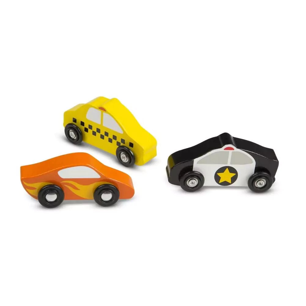 Melissa & Doug Set de mașini din lemn, 9 bucăți - 1 | YEO