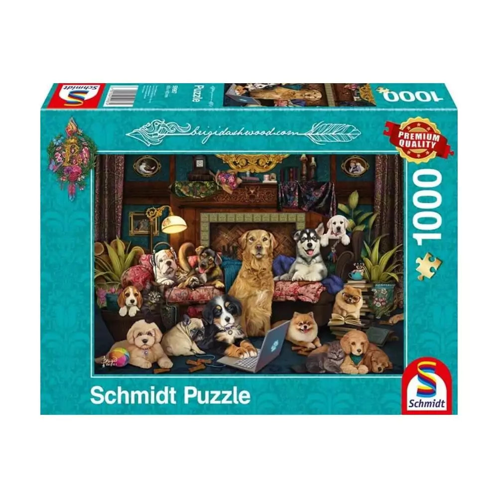 Puzzle Schmidt - Brigid Ashwood: Seară colorată în salon, 1000 de piese