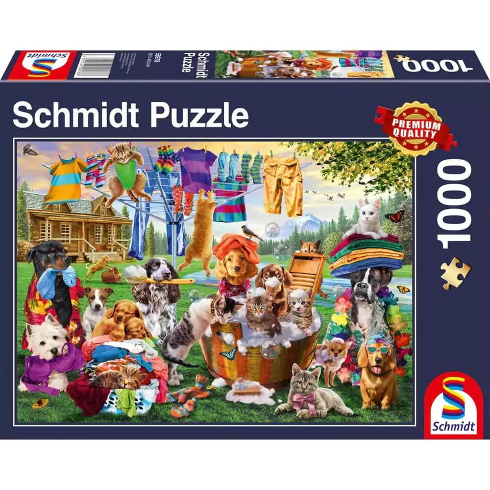 Puzzle Schmidt - Animale de companie în grădina nebună, 1000 de piese