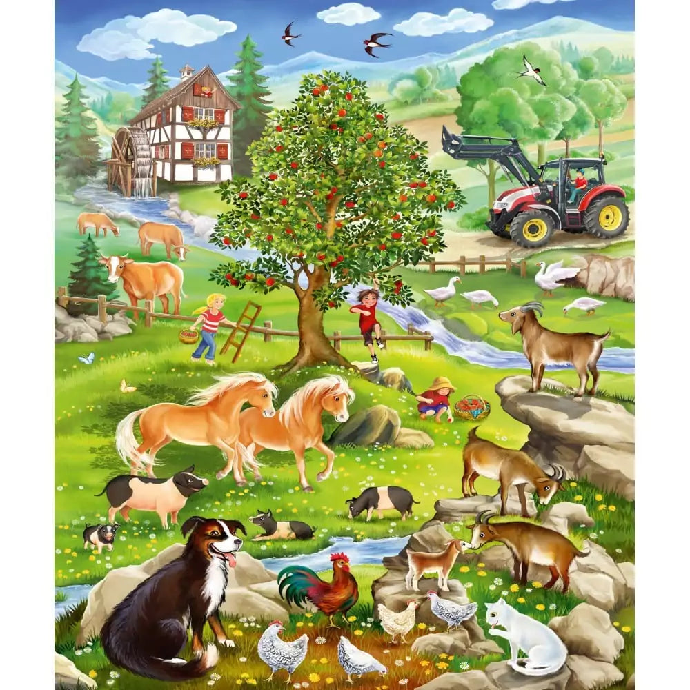 Puzzle - Viața la fermă (3 x 48 de piese) - 2 | YEO