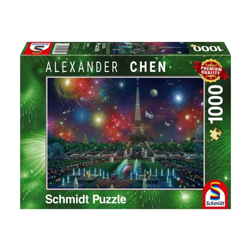 Puzzle Schmidt - Artificii la Turnul Eiffel, 1000 de piese