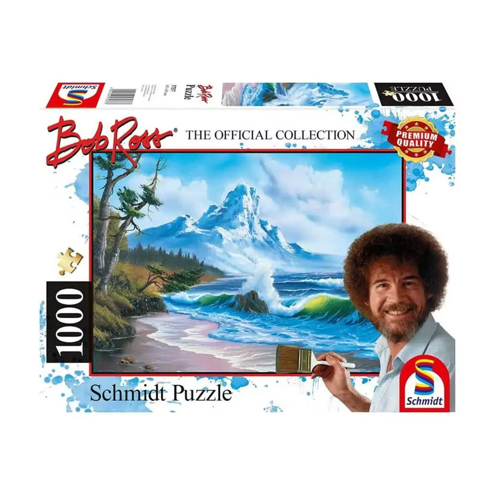 Puzzle Schmidt - Bob Ross: Munți lângă mare, 1000 de piese