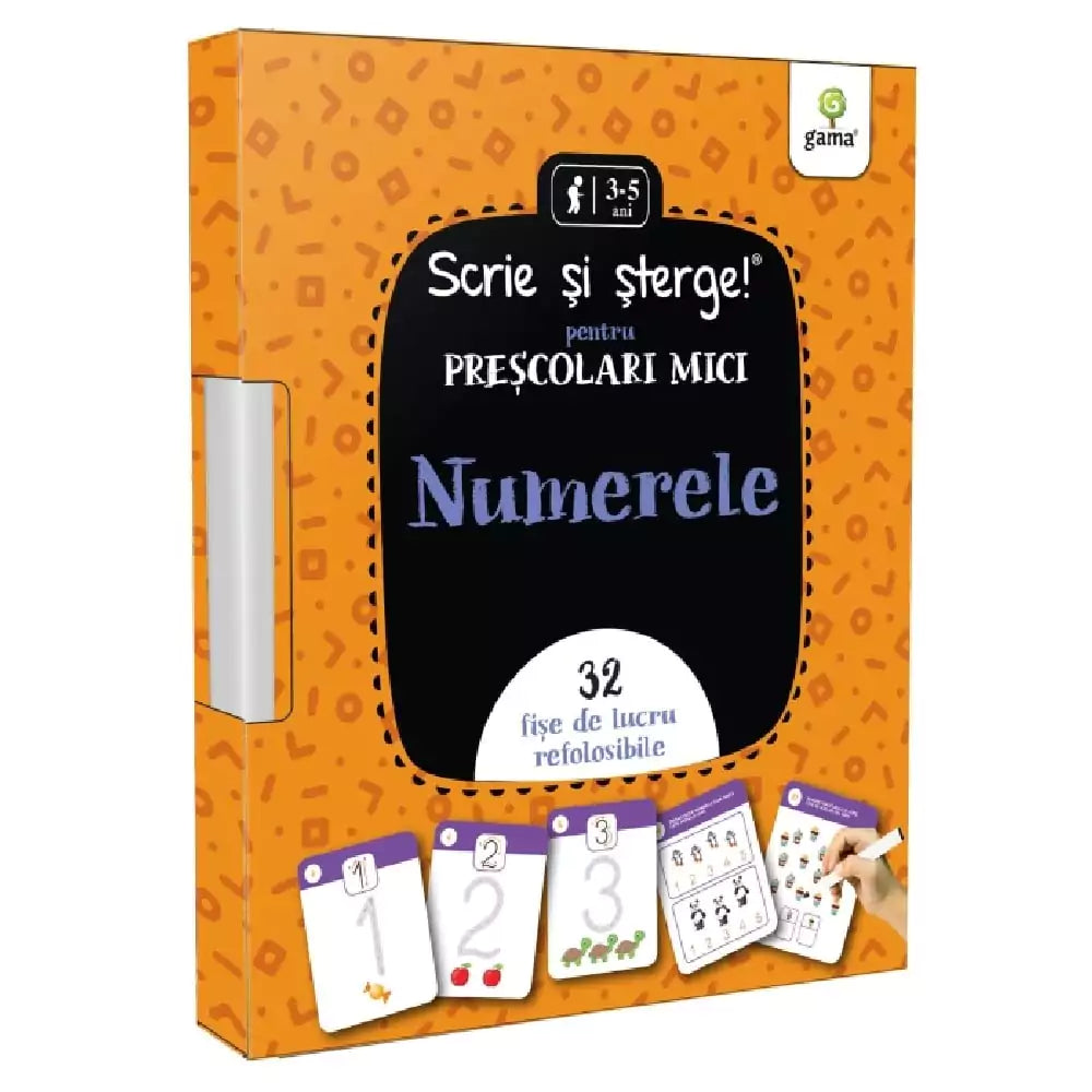 Numerele - Scrie și Șterge pentru preșcolari mici