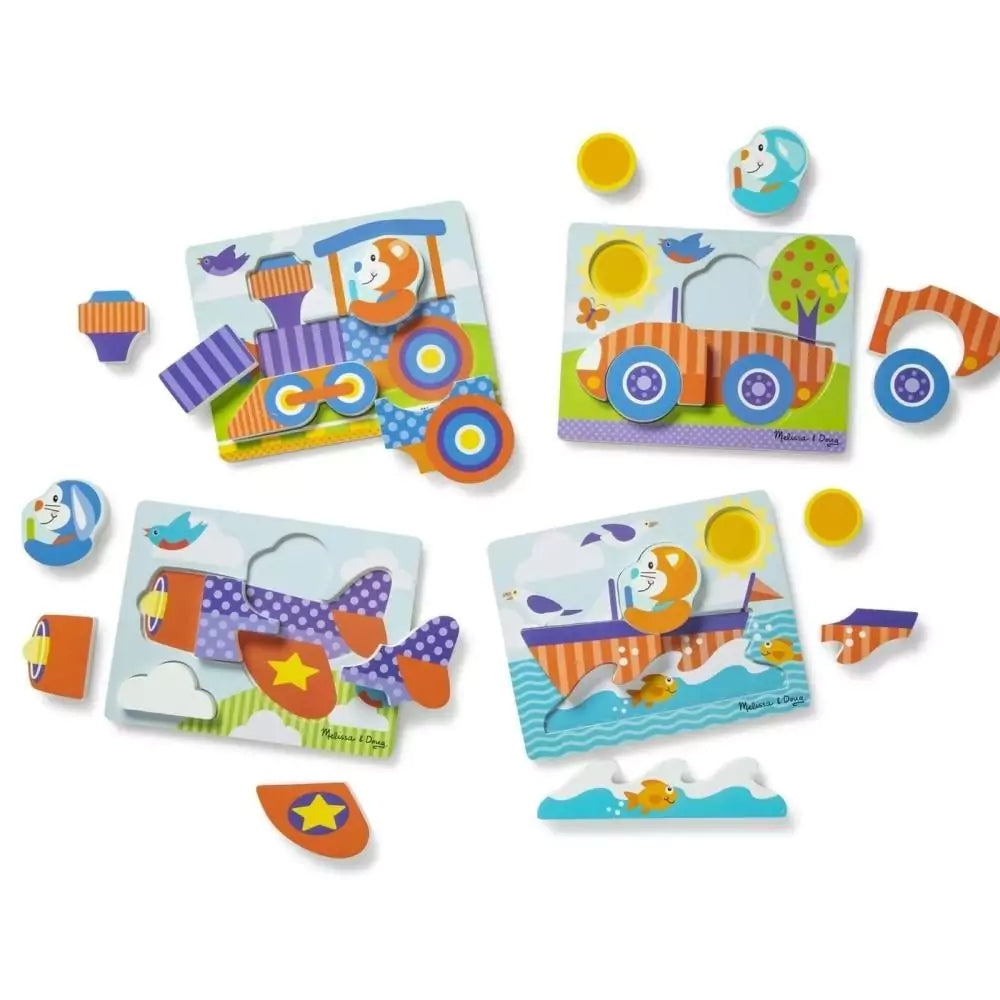 Melissa & Doug Puzzle gigant cu vehicule, joc educativ pentru bebeluși - 1 | YEO