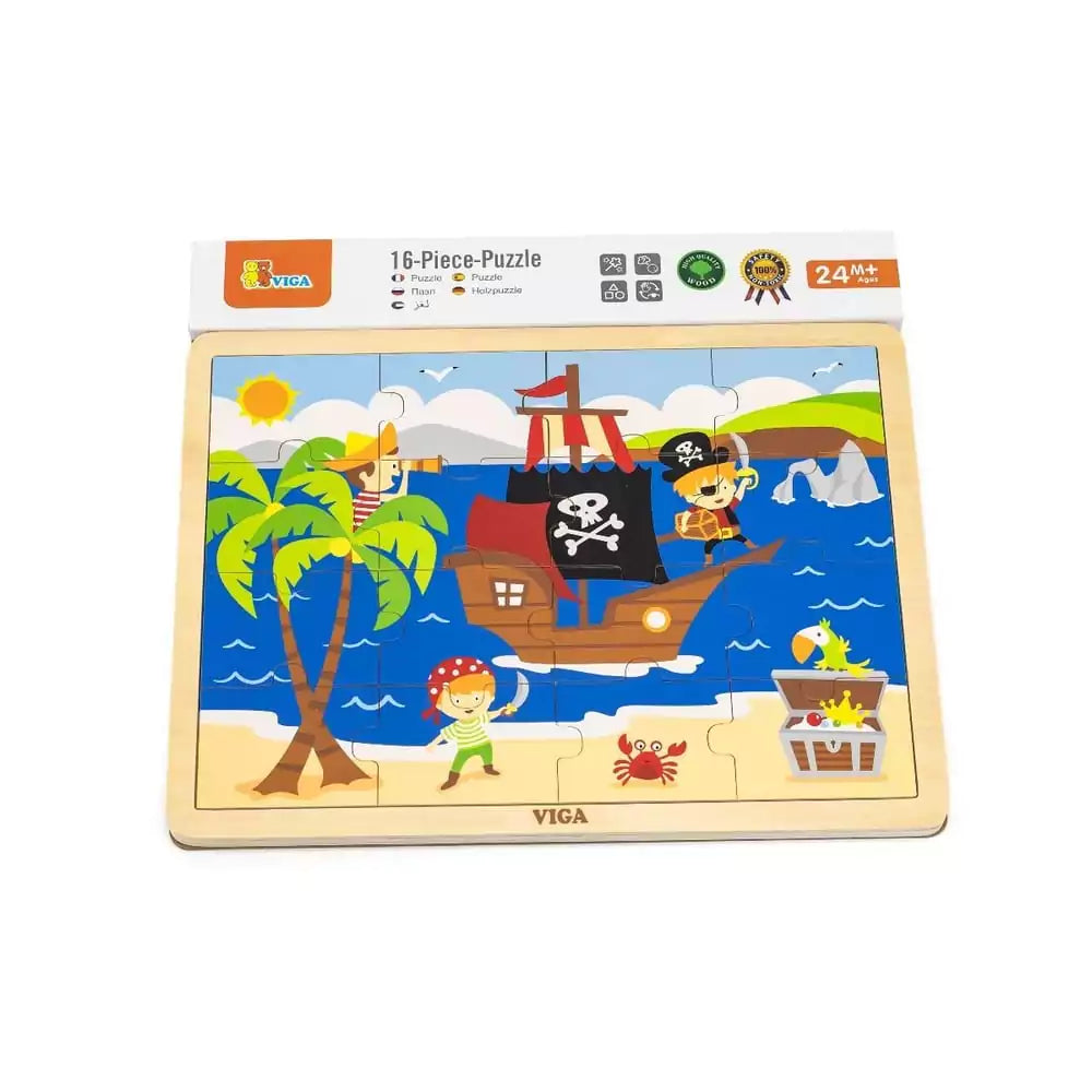 Puzzle Viga - Pirați, 16 piese